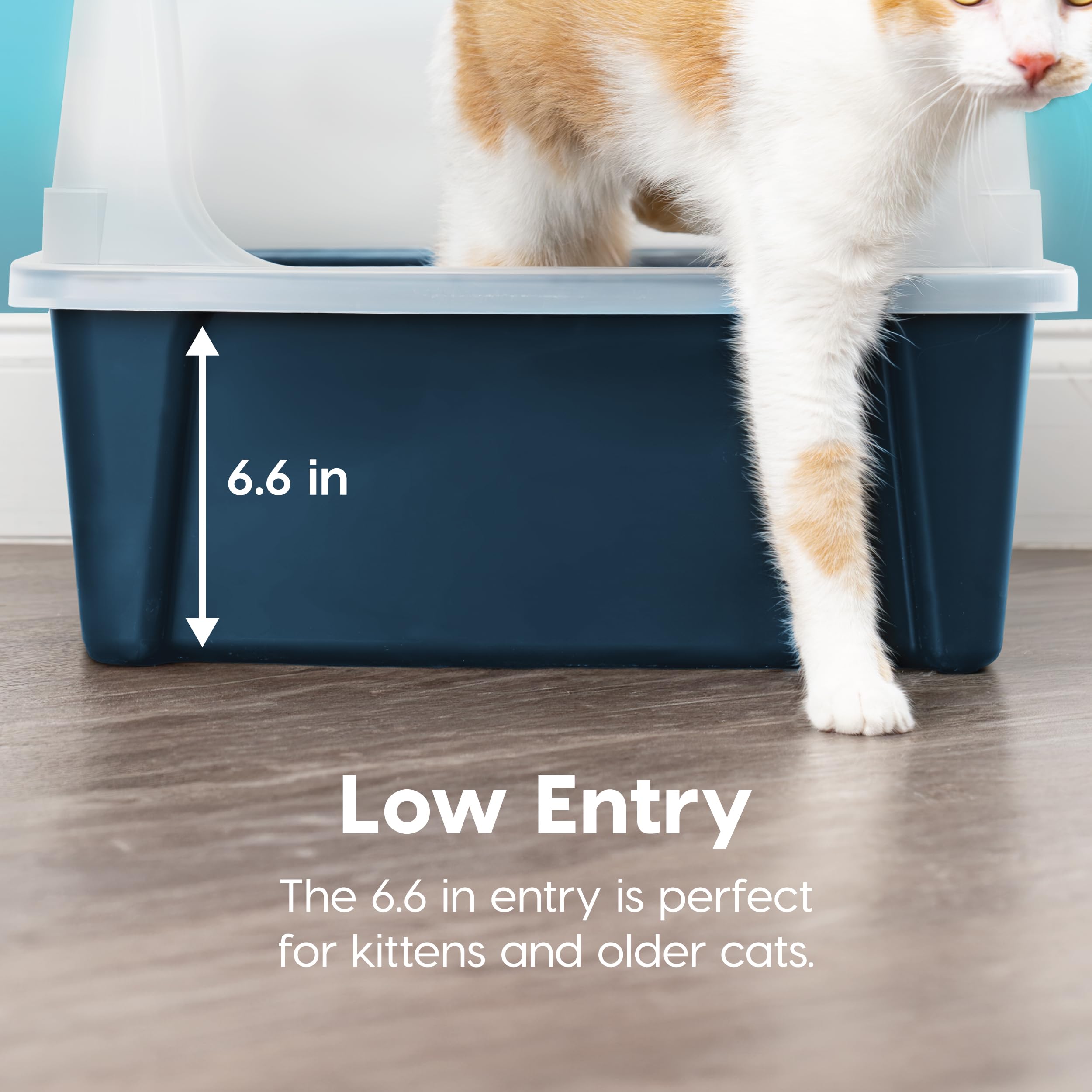 IRIS USA durable plastic litter box built to last in busy homes.