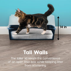 IRIS USA XX-Large litter box interior is smooth for easy cleaning.