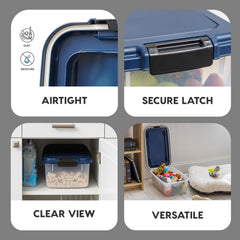 IRIS USA clear-body container for quick food level checks.