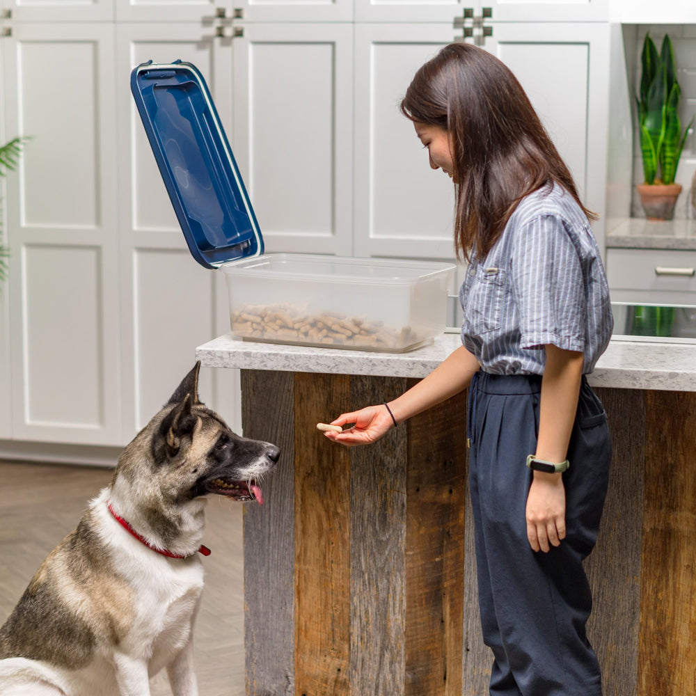 IRIS USA multipurpose storage for kibble, seeds, and treats.