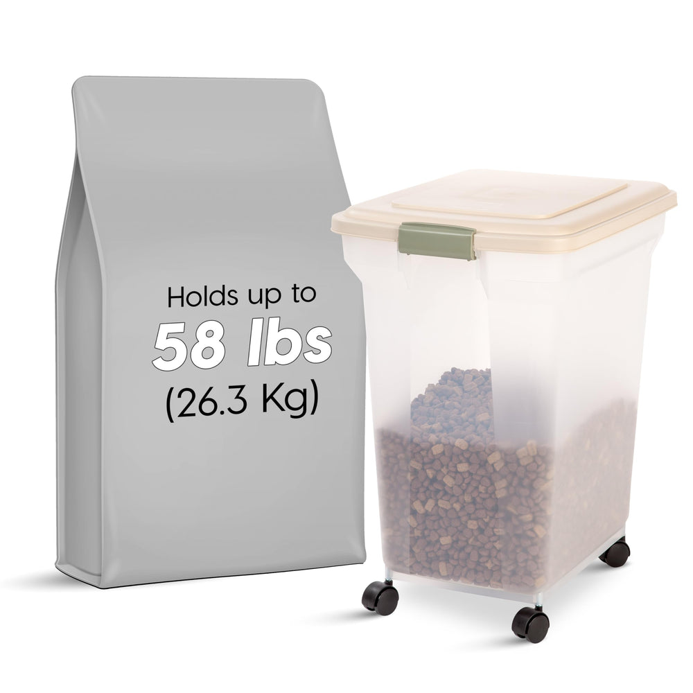 IRIS USA 67 Qt container with attachable wheels for easy mobility