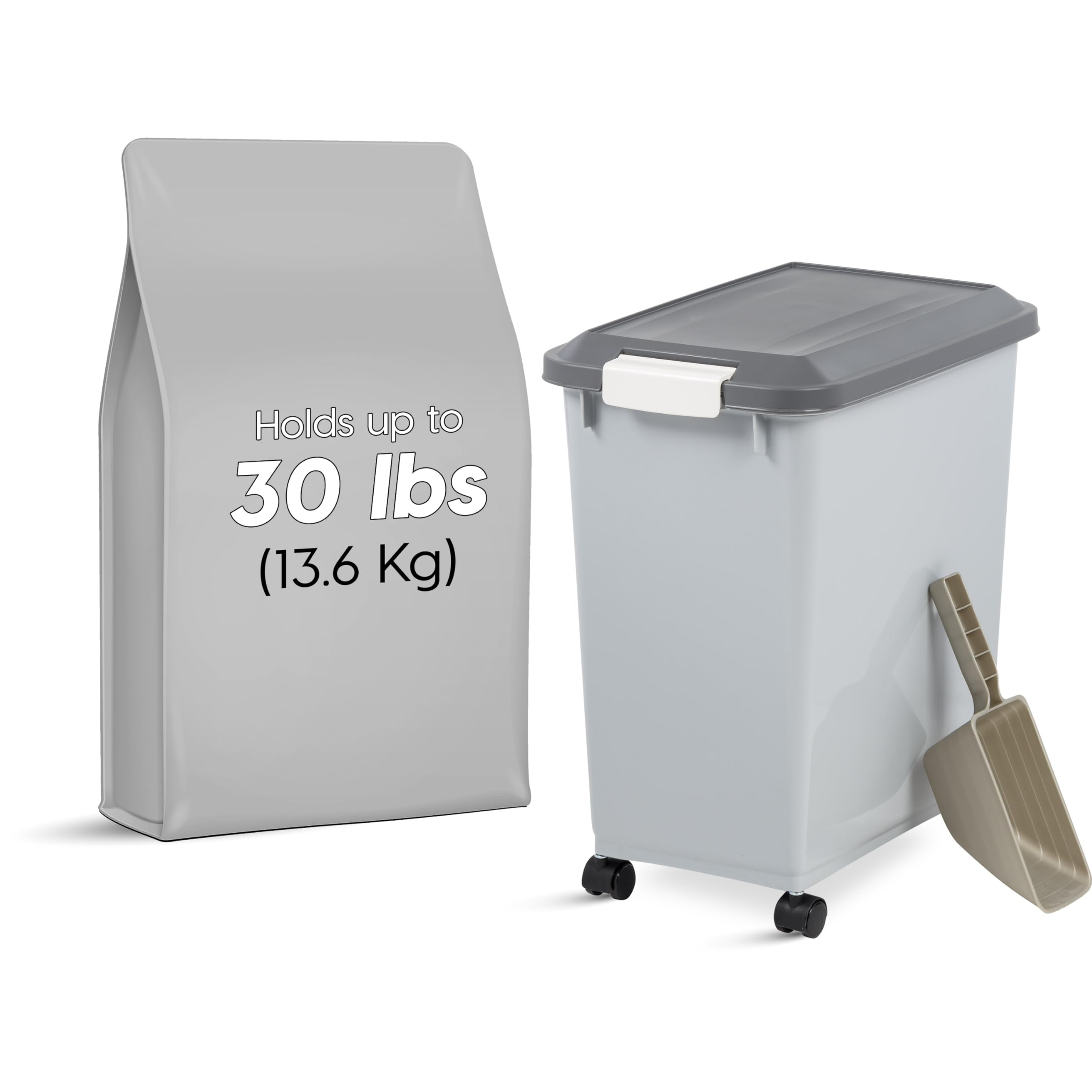 IRIS USA airtight lid keeps moisture out to preserve freshness.