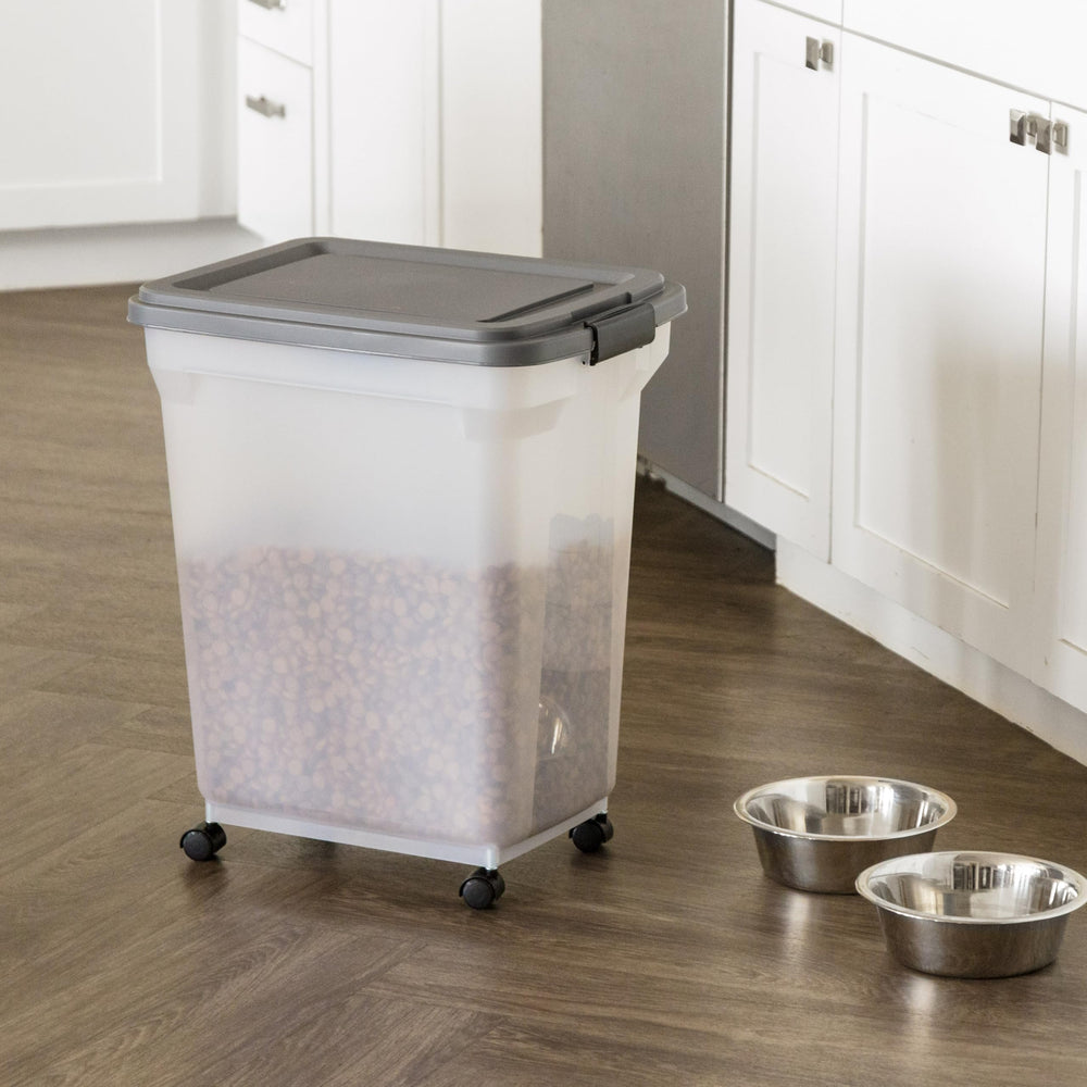IRIS USA container features airtight seal to help keep dry food fresh.