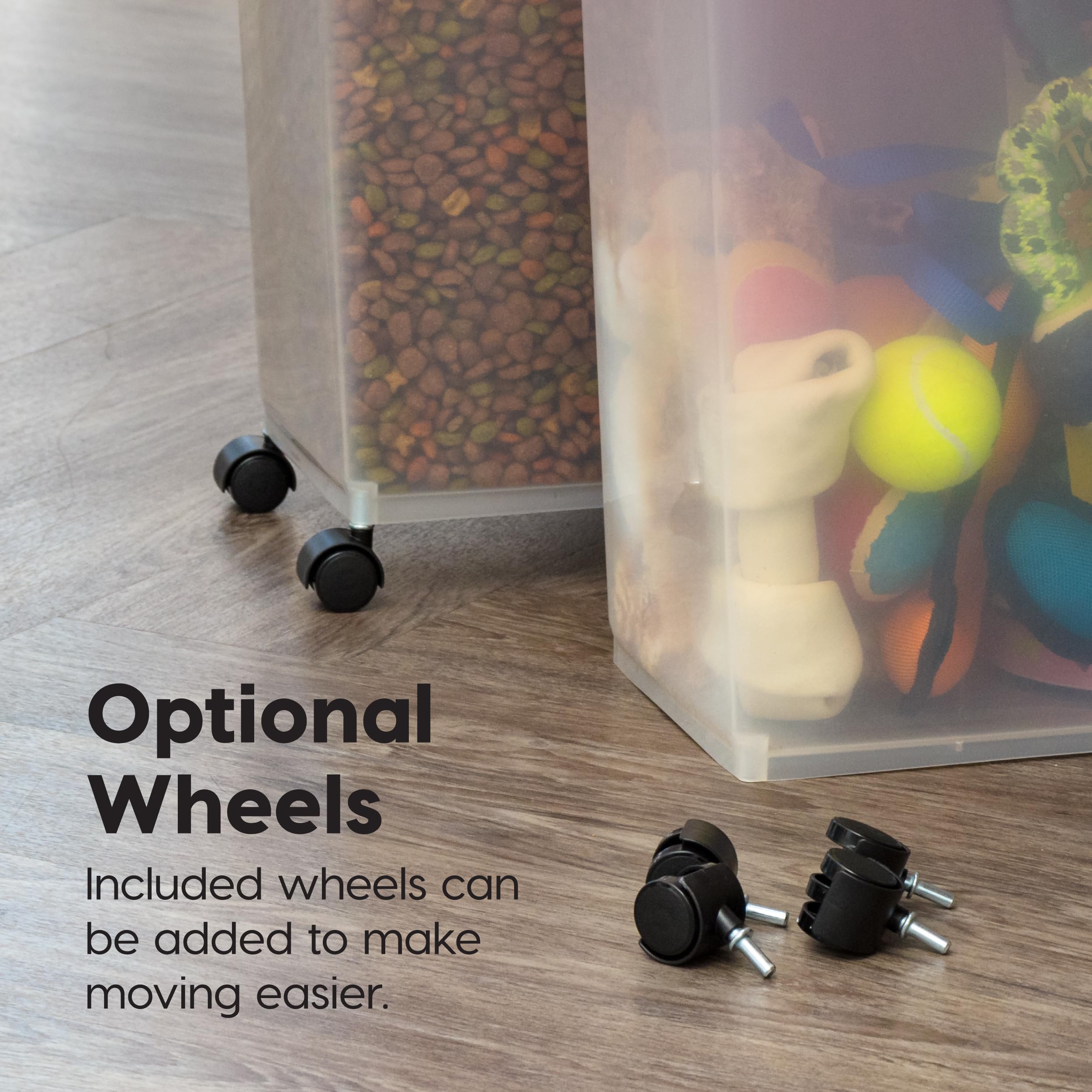 IRIS USA dog food storage container multi-purpose storage in home.