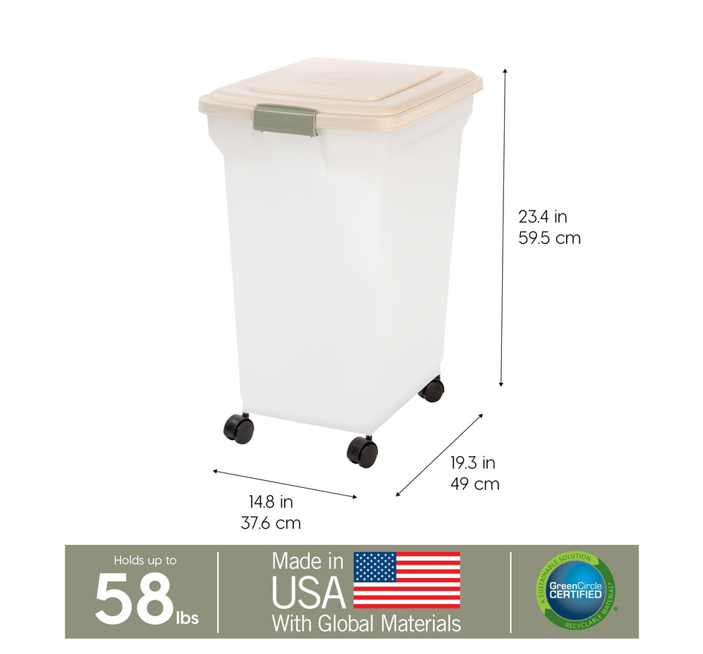 IRIS USA storage container features snap-lock lid for secure closure