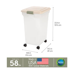 IRIS USA storage container features snap-lock lid for secure closure