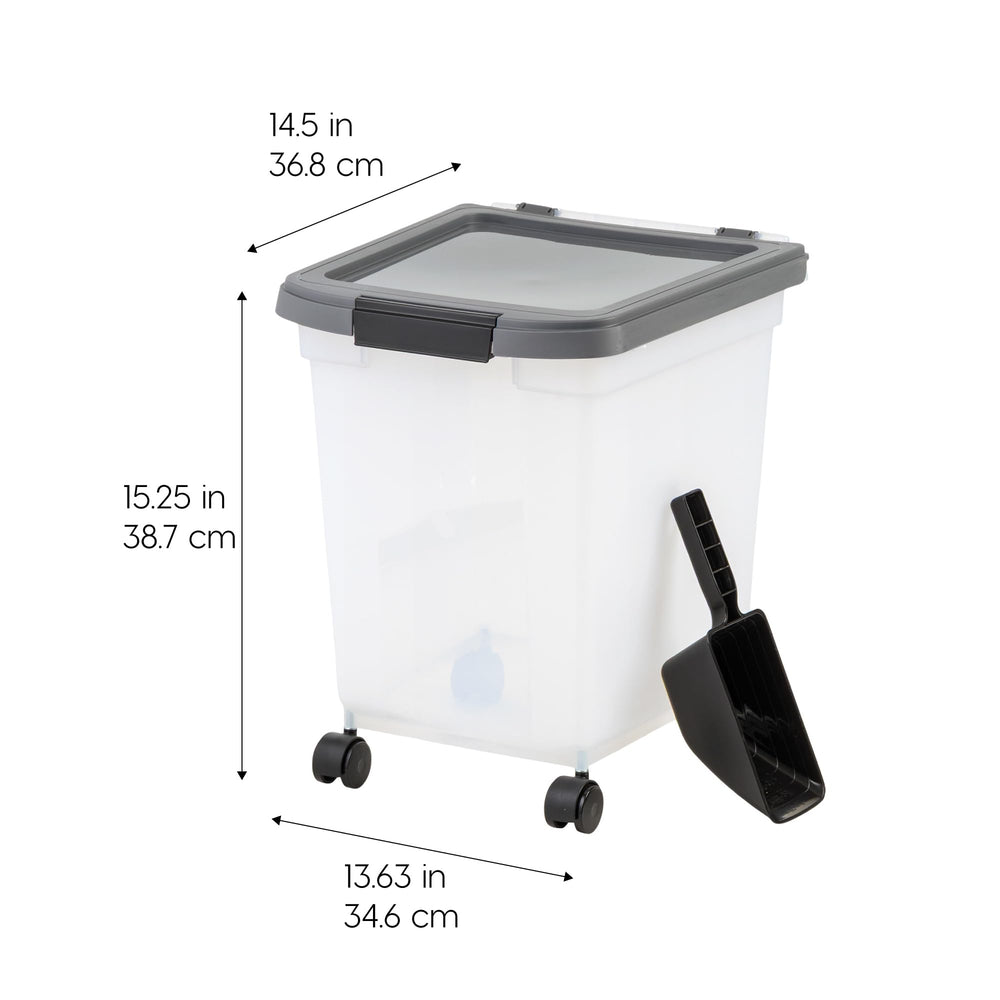IRIS USA container with attachable wheels for easy transport