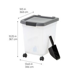 IRIS USA container with attachable wheels for easy transport