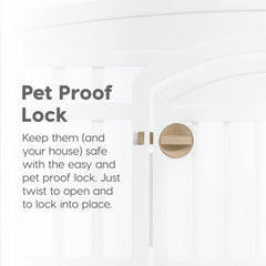IRIS USA dog playpen 24-inch non-skid feet protect floors during play.