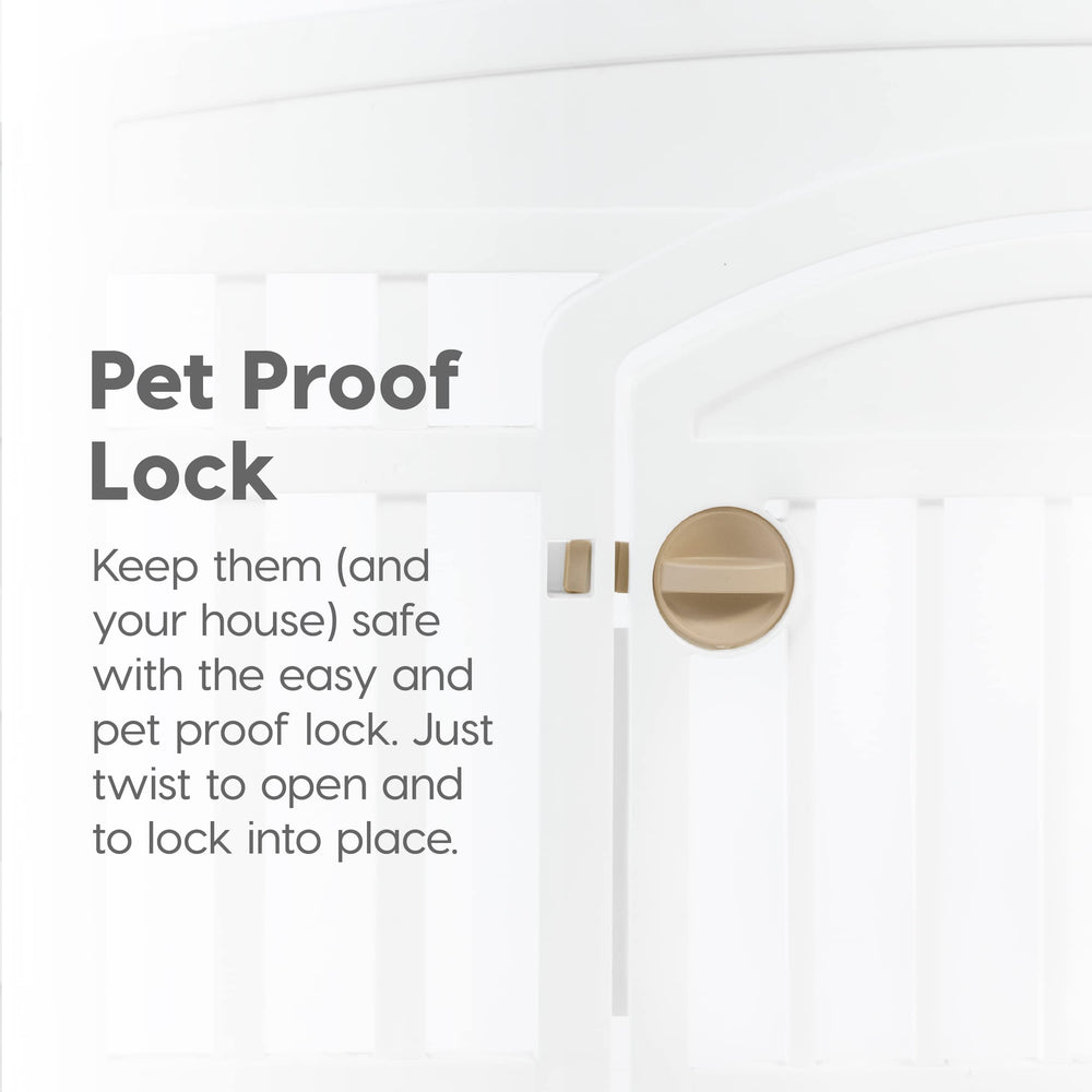 IRIS USA dog playpen 63x63 interior providing generous space for pets