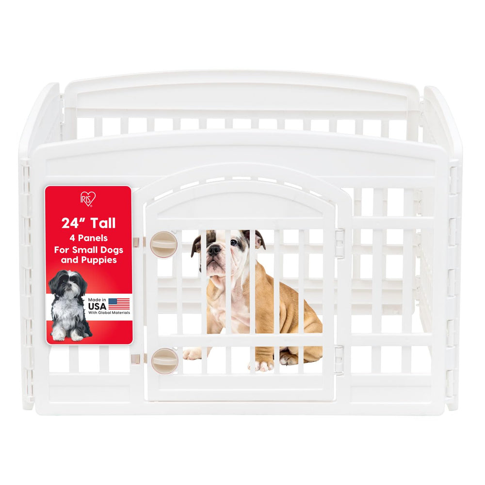 IRIS USA dog playpen with door for easy pet entry