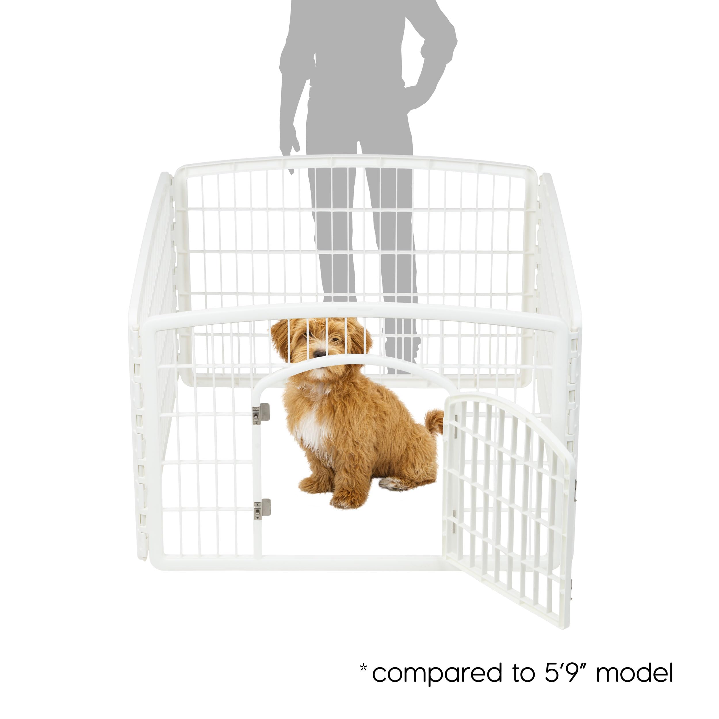 IRIS USA dog playpen built with durable molded plastic for long-lasting use