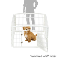IRIS USA dog playpen built with durable molded plastic for long-lasting use