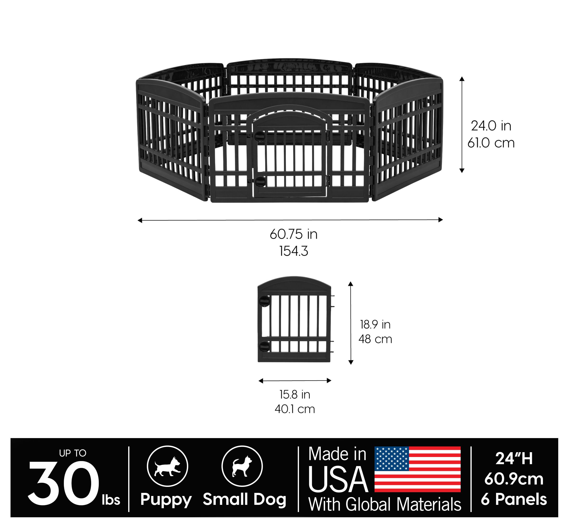 IRIS USA dog playpen easy-entry door enables quick pet access