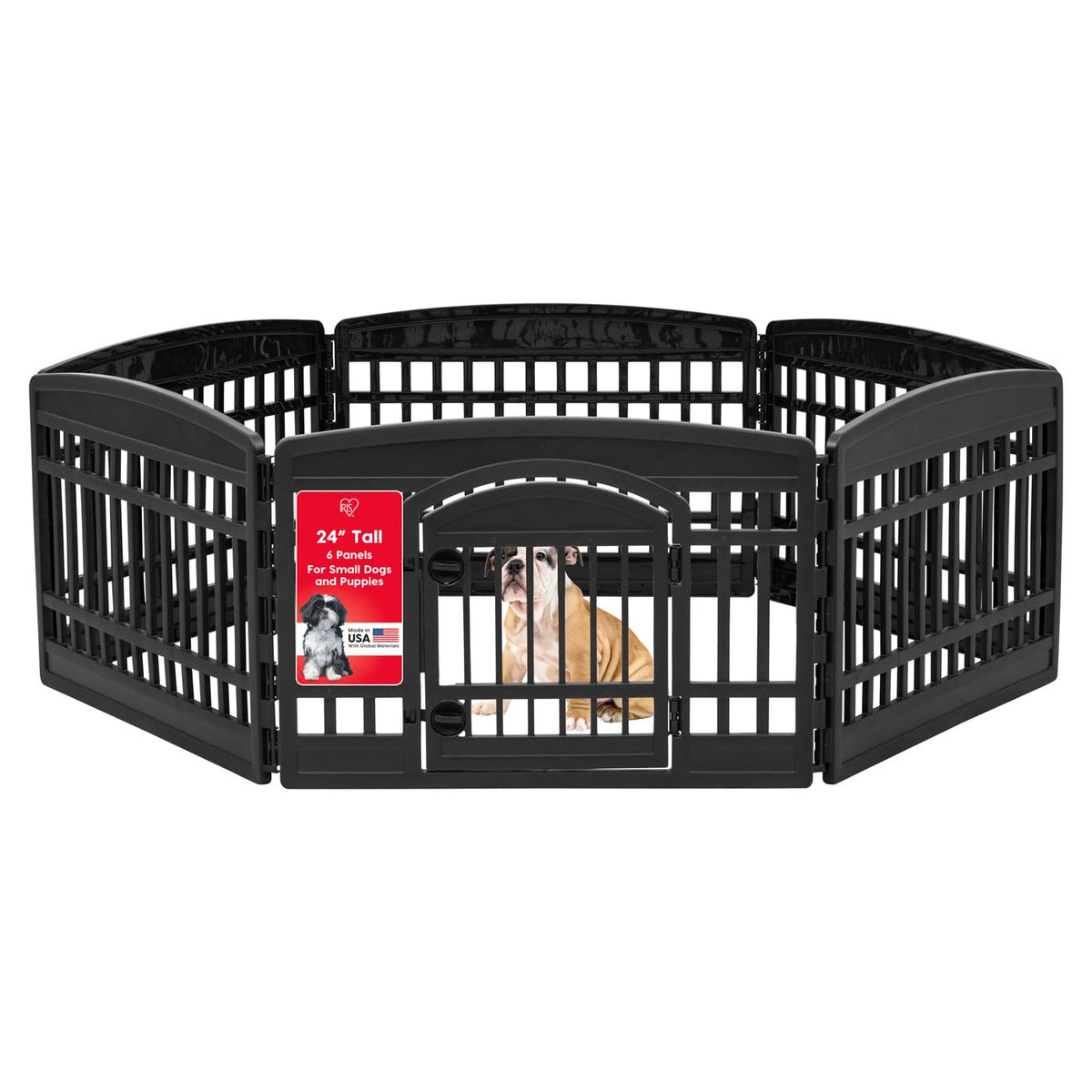 IRIS USA dog playpen front panel door for easy indoor access