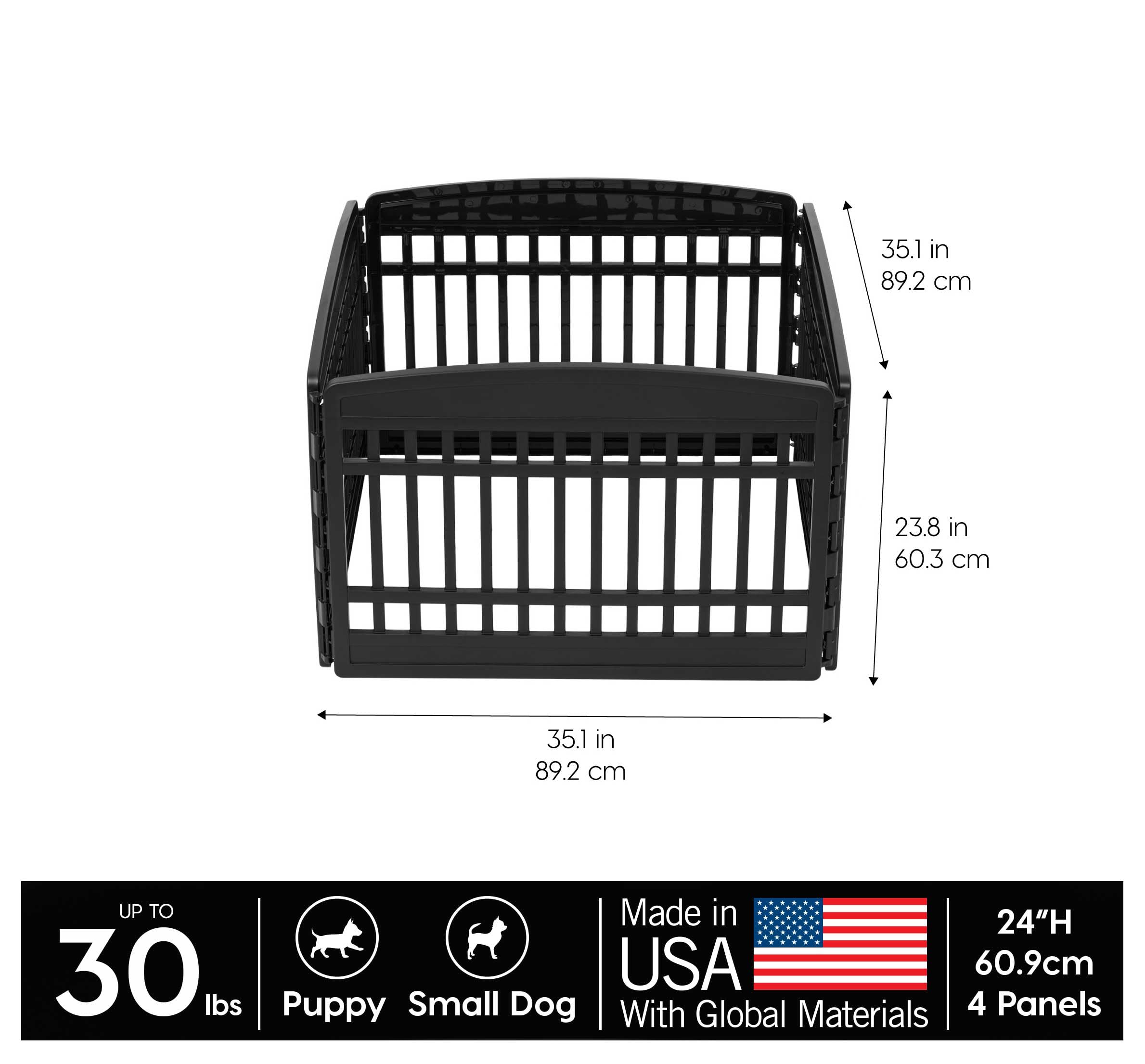 IRIS USA heavy-duty plastic panels resist wear while remaining light