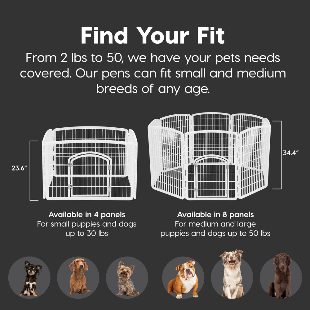 IRIS USA dog playpen modular design supports expansion with extra panels