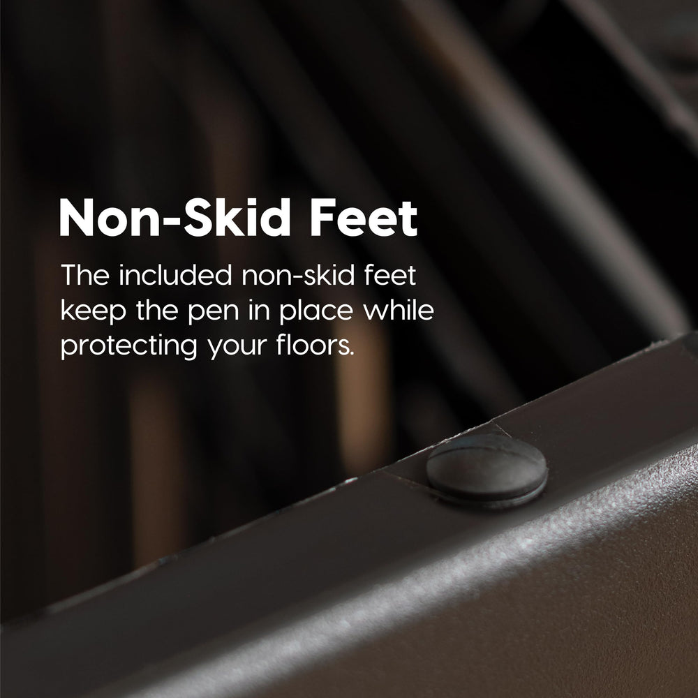 IRIS USA dog playpen non-skid rubber feet protect floors