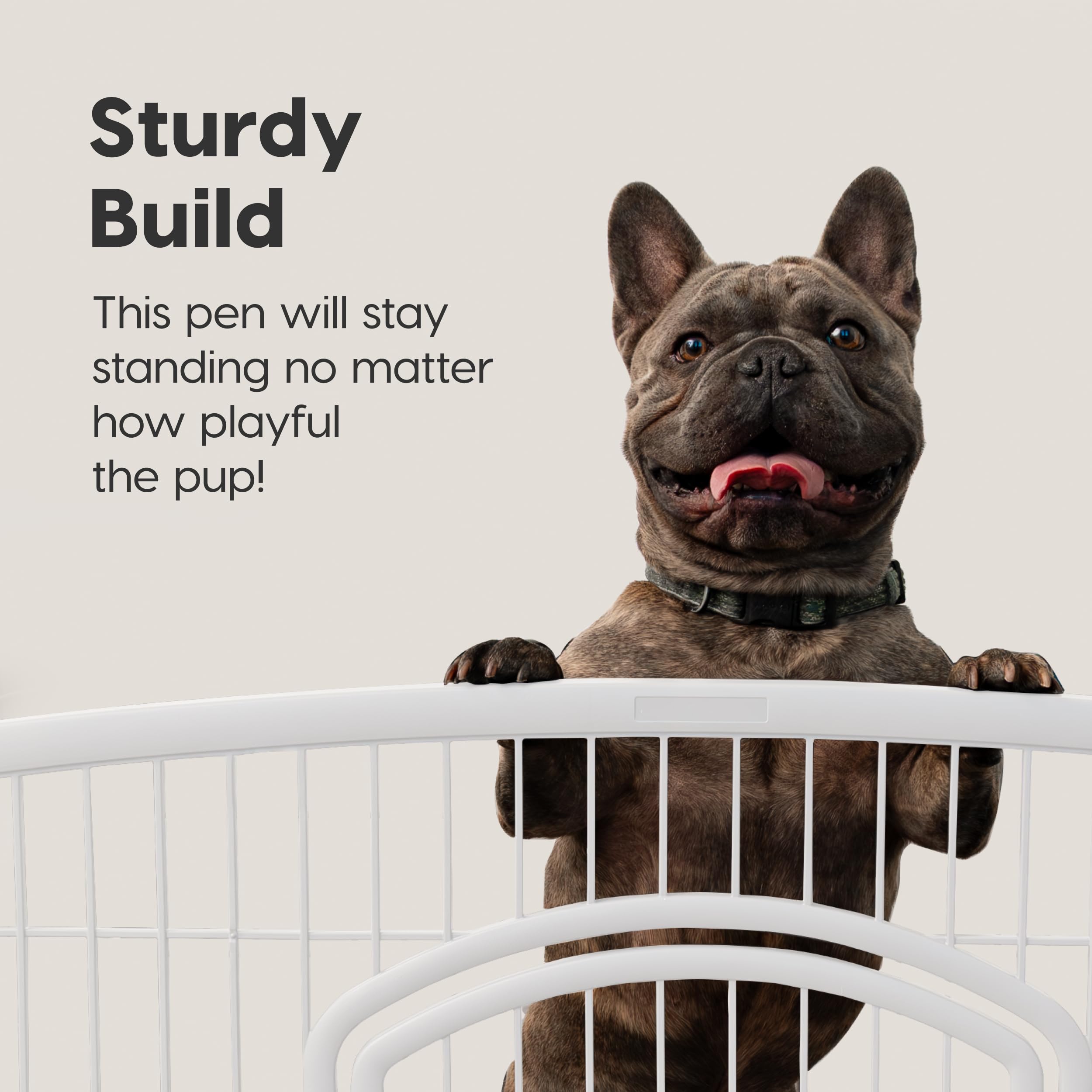 IRIS USA dog playpen features non-slip feet to protect floors