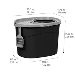 IRIS USA enclosed hooded design seen from the side for odor containment.