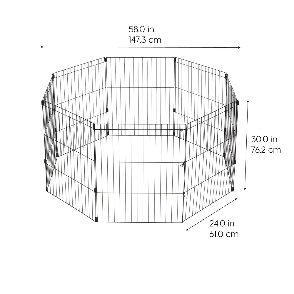 IRIS USA epoxy-coated-wire dog fence provides rust resistance for outdoor use
