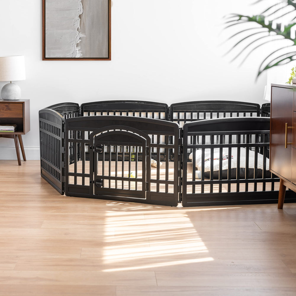 IRIS USA playpen suits Beagles and French Bulldogs seeking a safe play area.
