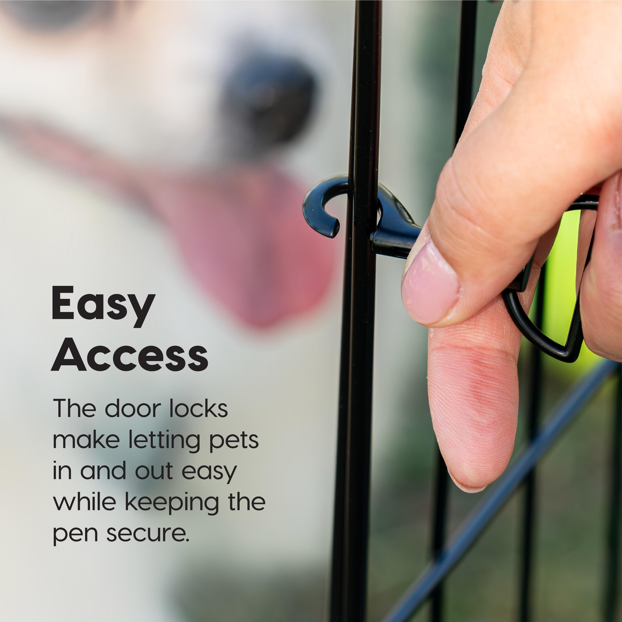 IRIS USA four ground anchors keep the enclosure secure outdoors