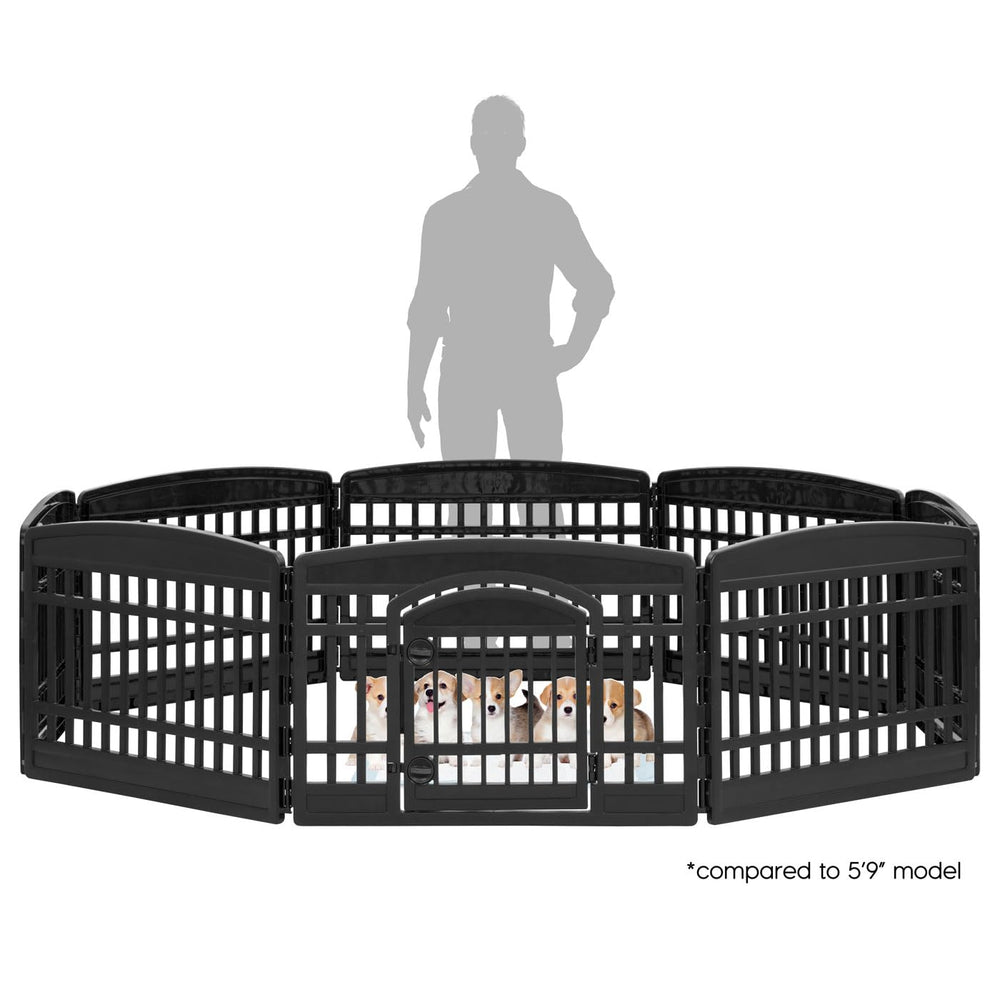 IRIS USA heavy-duty plastic panels stand up to active dogs in any outdoor space.