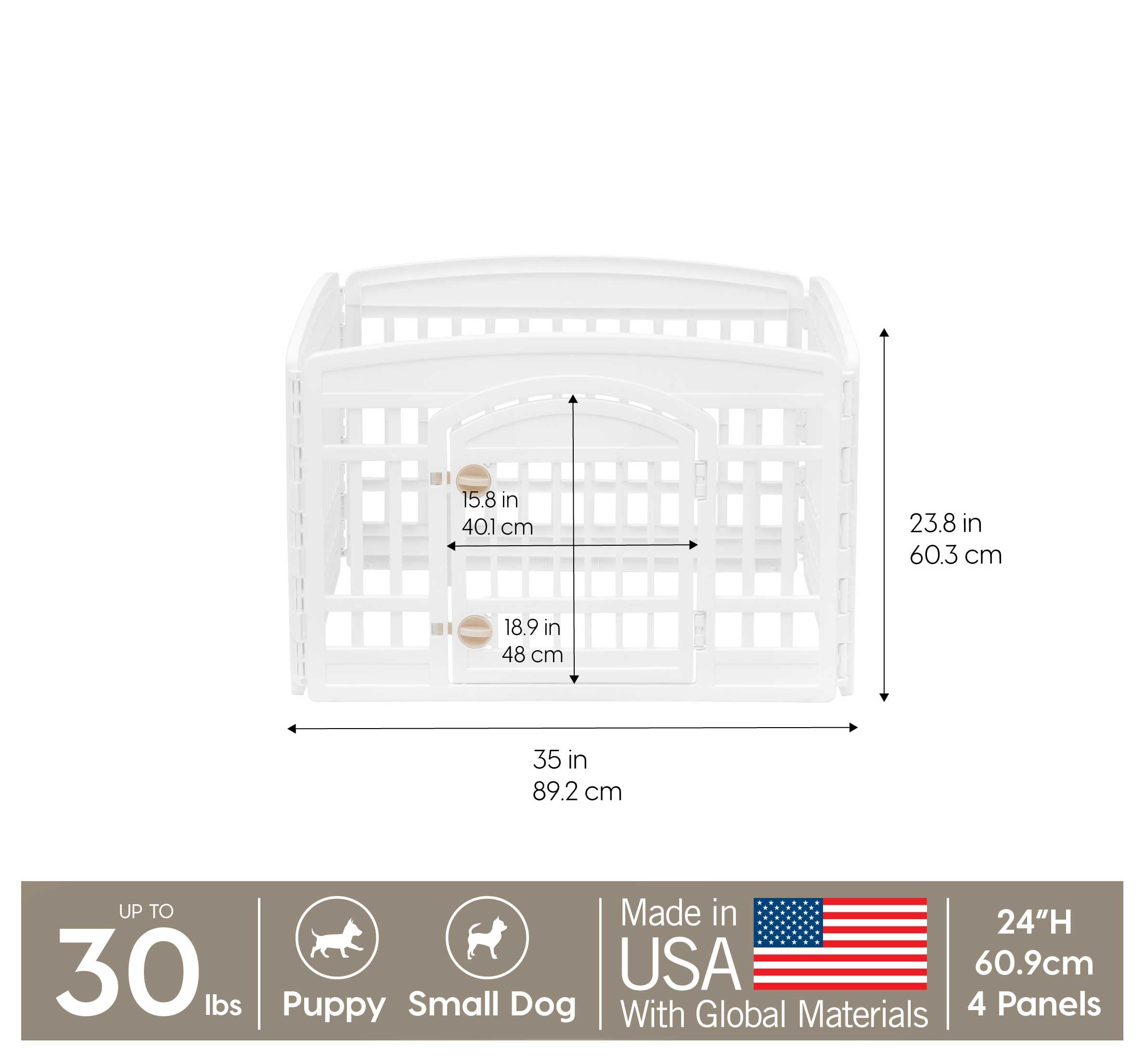 IRIS USA heavy-duty plastic panels resist chew and wear