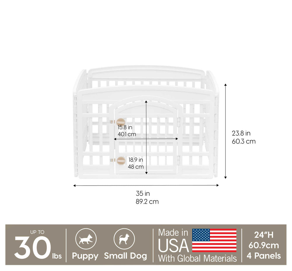 IRIS USA heavy-duty plastic panels resist chew and wear