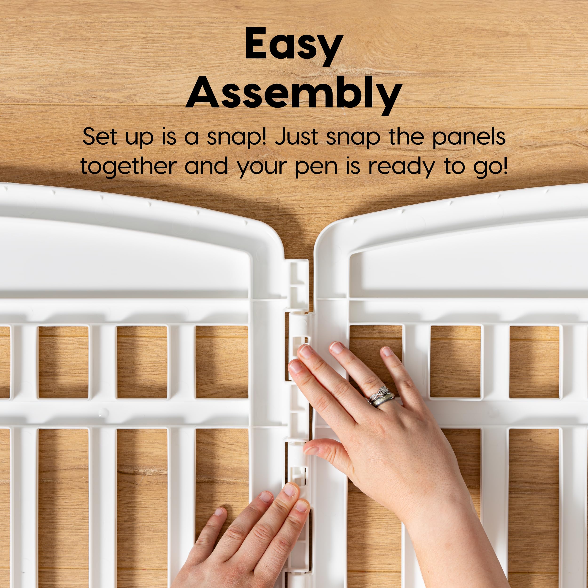 IRIS USA interior play area measures 63 by 63 inches