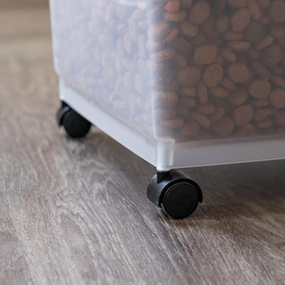 IRIS USA compact 23-inch tall design fits pantry shelves.
