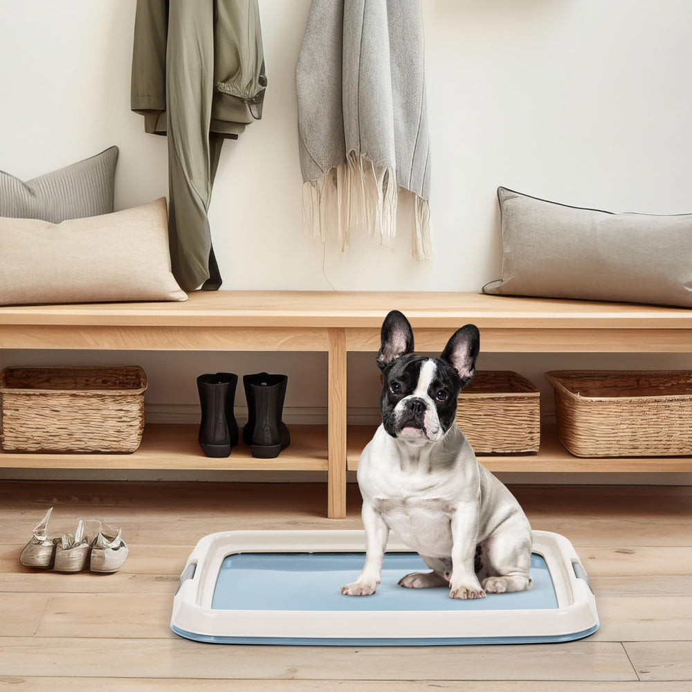 IRIS USA Pee Pad Holder compact tray for small spaces.