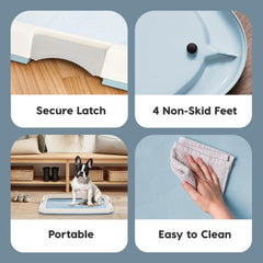 IRIS USA Pee Pad Holder non-slip feet reduce movement on floors.