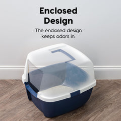 IRIS USA portable litter box with handle and buckles for transport