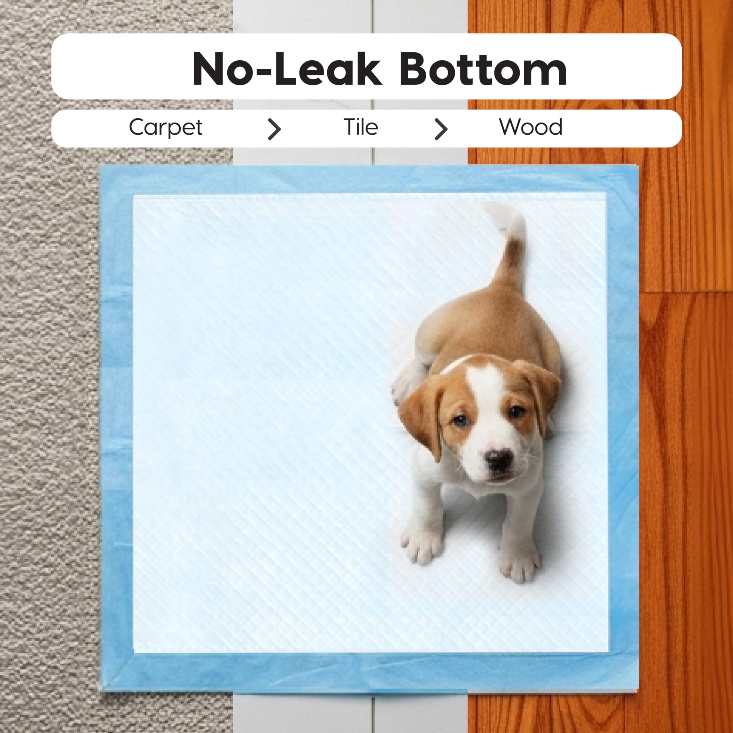 IRIS USA puppy pads 22x22 size ideal for crate training spaces