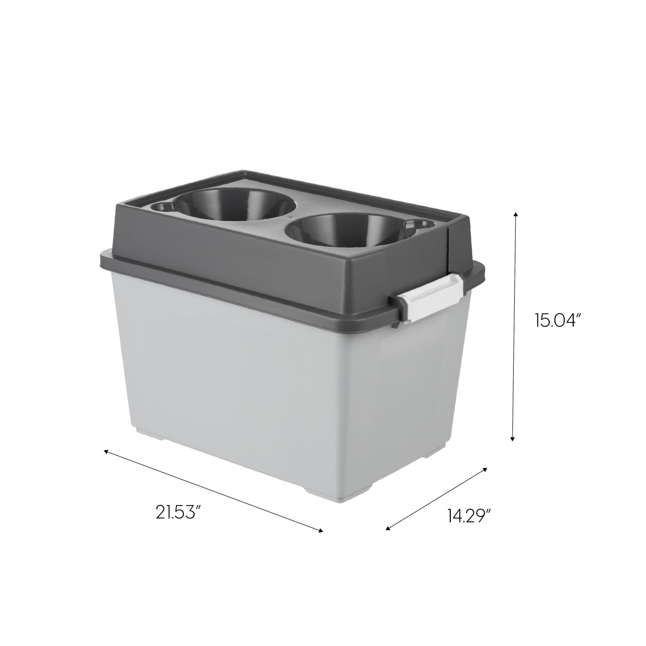 IRIS USA two removable stainless steel bowls for easy cleaning