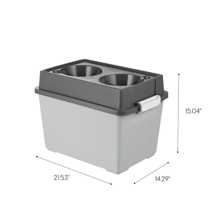 IRIS USA two removable stainless steel bowls for easy cleaning