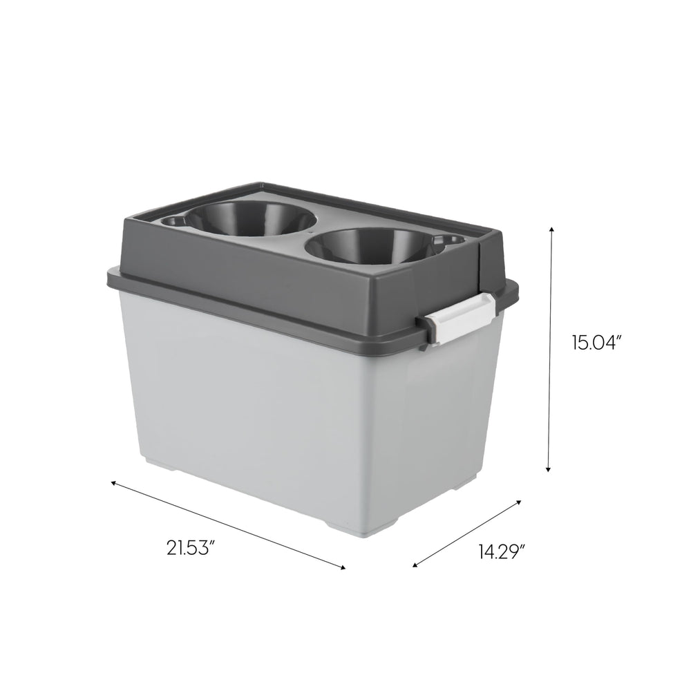 IRIS USA two removable stainless steel bowls for easy cleaning