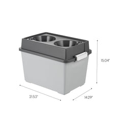 IRIS USA two removable stainless steel bowls for easy cleaning