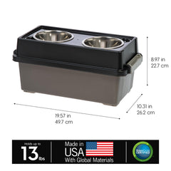 IRIS USA removable stainless steel bowls simplify cleaning