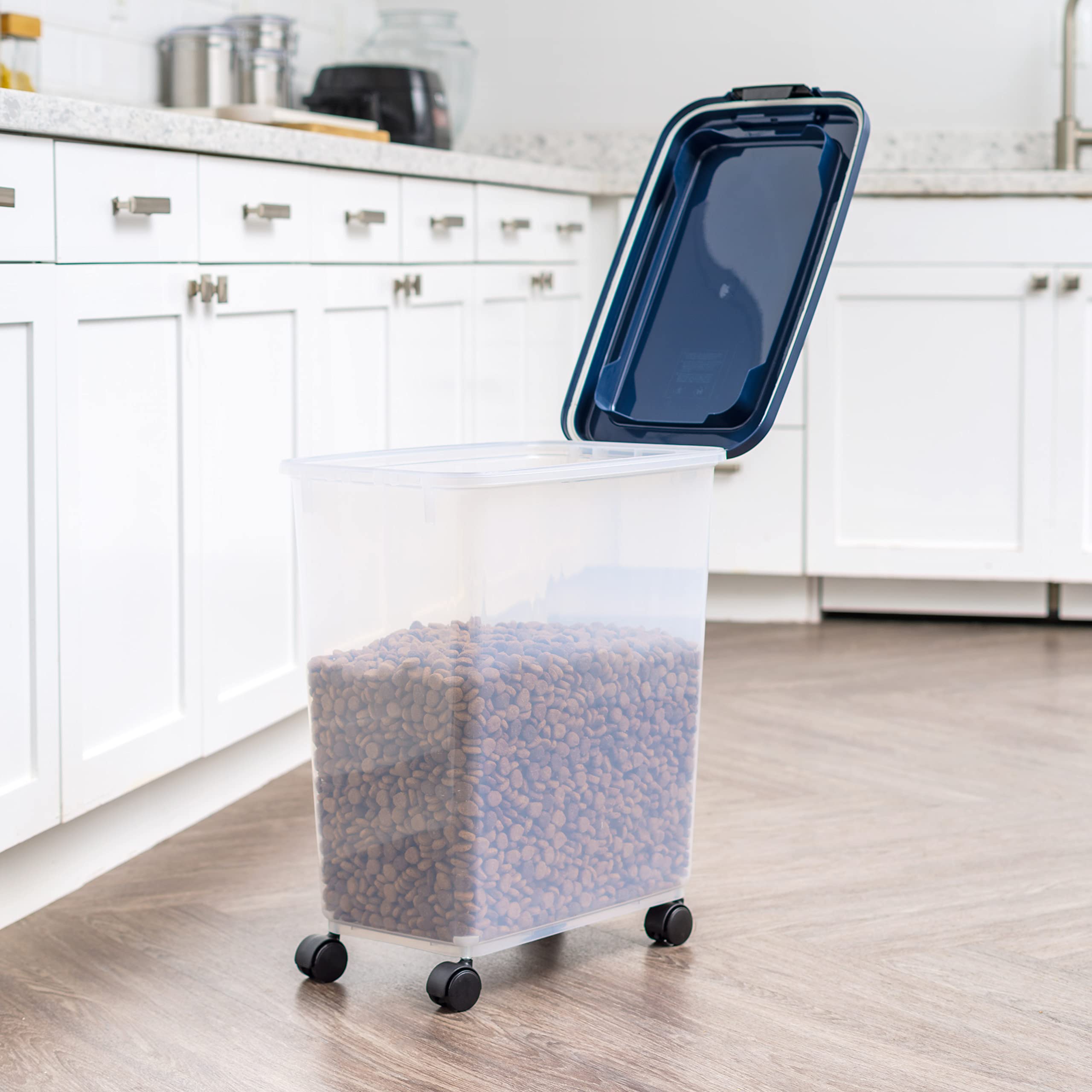 IRIS USA space-saving slim design fits tight pantry corners and shelves.