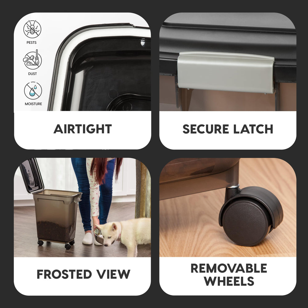 IRIS USA translucent body view allows quick check of food levels.