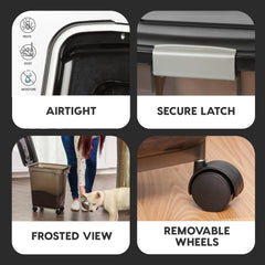 IRIS USA translucent body view allows quick check of food levels.