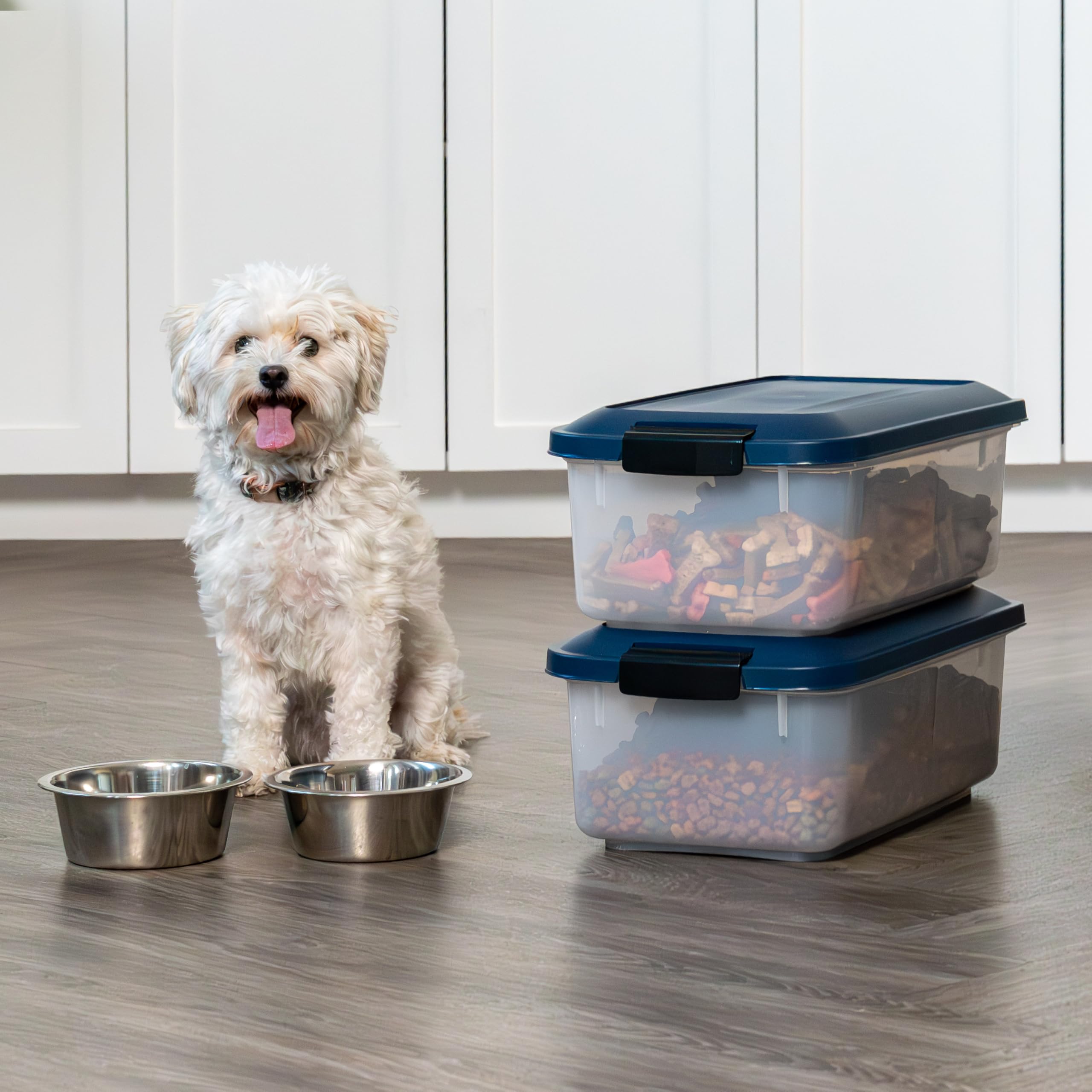 IRIS WeatherPro versatile container for pet foods, treats, seeds, or pellets