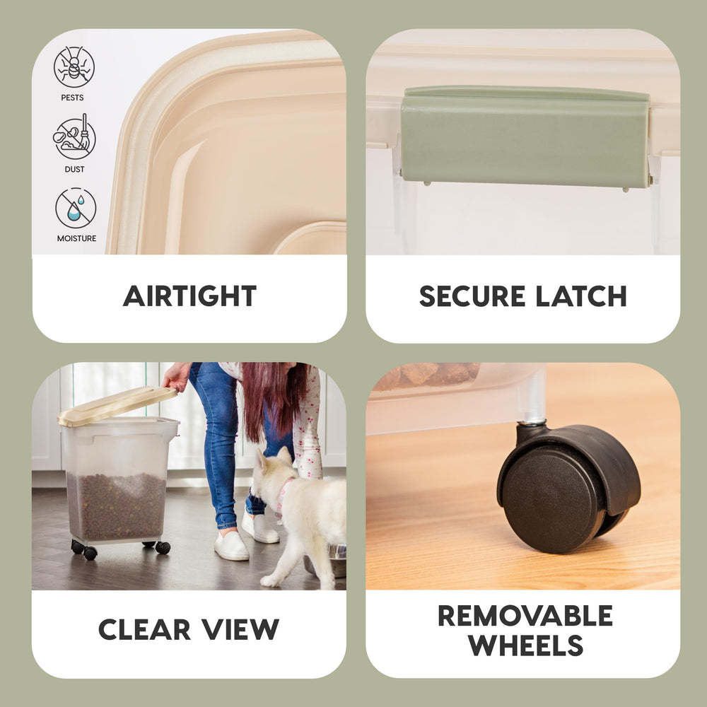 IRIS WeatherPro translucent body to check food level at a glance.