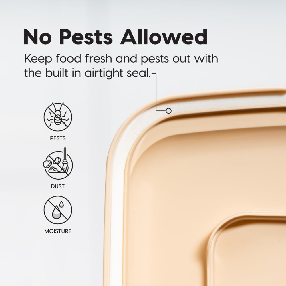 IRIS USA WeatherPro dimensions help plan pantry placement.