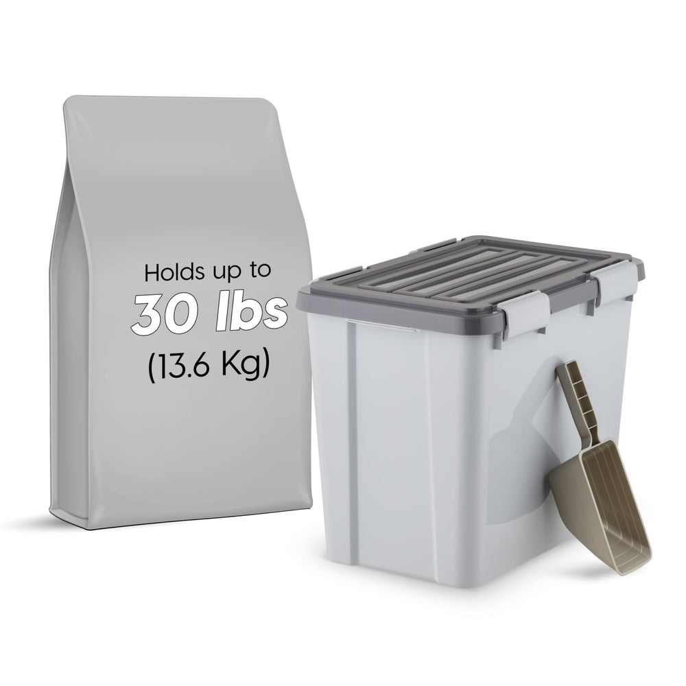 IRIS USA WeatherPro gasket seal shown on lid preserves dry kibble