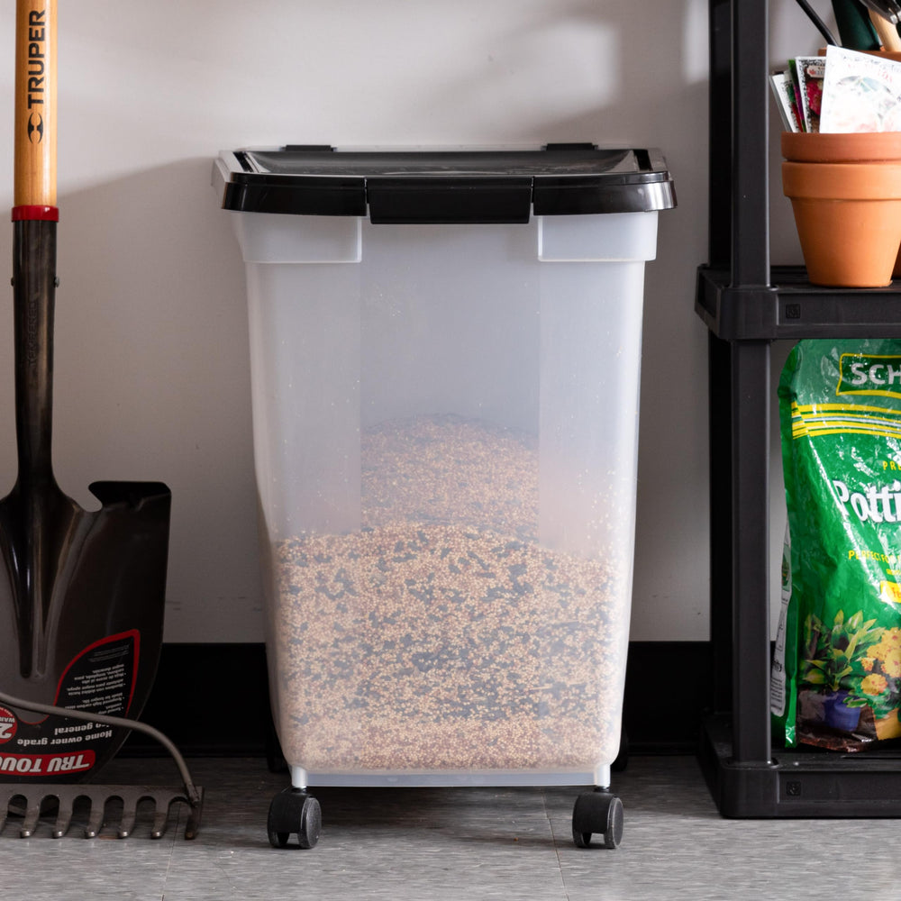 IRIS WeatherPro ideal for pet meals and household dry goods in kitchen.