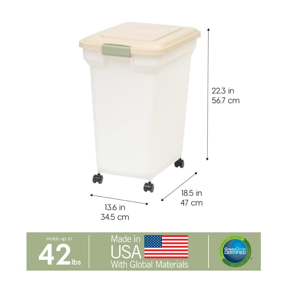 IRIS USA WeatherPro translucent body shows food level at a glance.